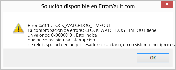 Fix CLOCK_WATCHDOG_TIMEOUT (Error Error 0x101)