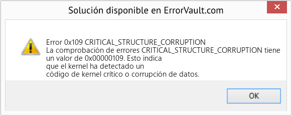 Fix CRITICAL_STRUCTURE_CORRUPTION (Error Error 0x109)