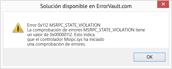 Fix MSRPC_STATE_VIOLATION (Error Error 0x112)