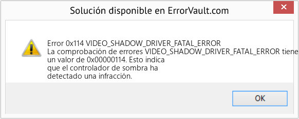 Fix VIDEO_SHADOW_DRIVER_FATAL_ERROR (Error Error 0x114)
