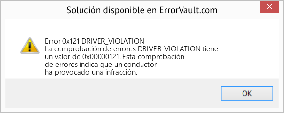 Fix DRIVER_VIOLATION (Error Error 0x121)