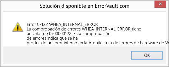 Fix WHEA_INTERNAL_ERROR (Error Error 0x122)