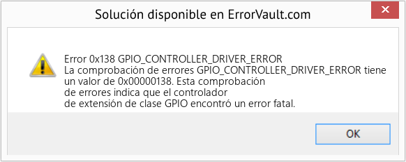 Fix GPIO_CONTROLLER_DRIVER_ERROR (Error Error 0x138)