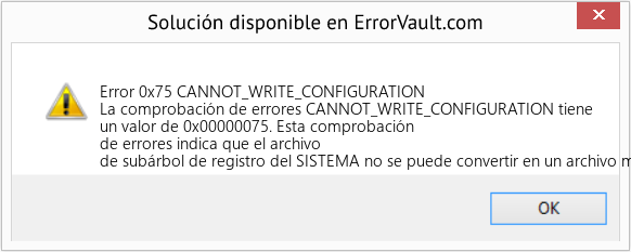 Fix CANNOT_WRITE_CONFIGURATION (Error Error 0x75)