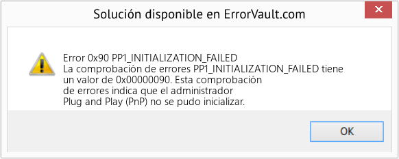 Fix PP1_INITIALIZATION_FAILED (Error Error 0x90)