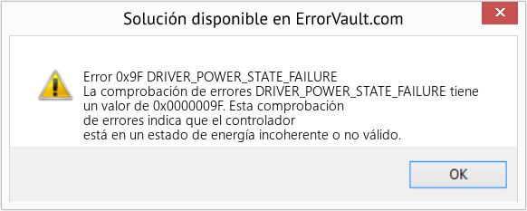 Fix DRIVER_POWER_STATE_FAILURE (Error Error 0x9F)