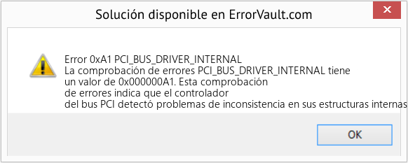Fix PCI_BUS_DRIVER_INTERNAL (Error Error 0xA1)