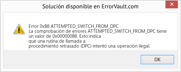 Fix ATTEMPTED_SWITCH_FROM_DPC (Error Error 0xB8)