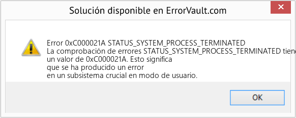 Fix STATUS_SYSTEM_PROCESS_TERMINATED (Error Error 0xC000021A)