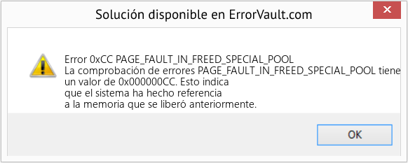 Fix PAGE_FAULT_IN_FREED_SPECIAL_POOL (Error Error 0xCC)