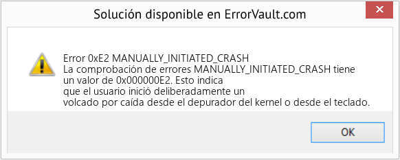 Fix MANUALLY_INITIATED_CRASH (Error Error 0xE2)