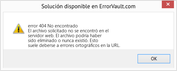 Reparar No encontrado (Error error 404)