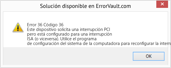 Descargar la herramienta de reparación del error Code 36 (Código 36) Reparar Código 36 (Error Error 36)