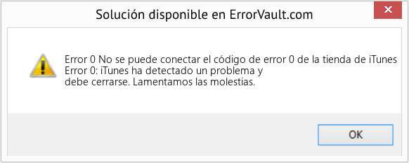 Descargar la herramienta de reparación de errores <?php echo $number; ?> (No se puede conectar el código de error 0 de la tienda de iTunes) Fix No se puede conectar el código de error 0 de la tienda de iTunes (Error Code 0)