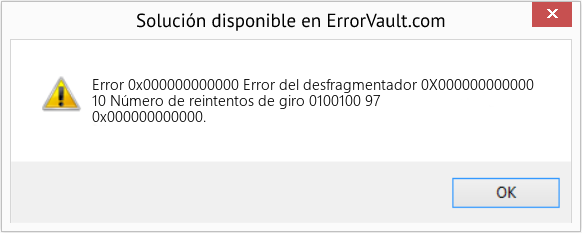 Fix Error del desfragmentador 0X000000000000 (Error Code 0x000000000000)