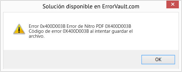 Descargar la herramienta de reparación de errores <?php echo $number; ?> (Error de Nitro PDF 0X400D003B) Fix Error de Nitro PDF 0X400D003B (Error Code 0x400D003B)