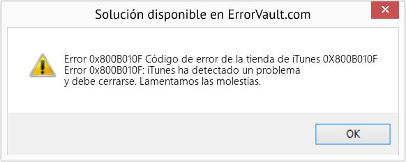 Fix Código de error de la tienda de iTunes 0X800B010F (Error Code 0x800B010F)
