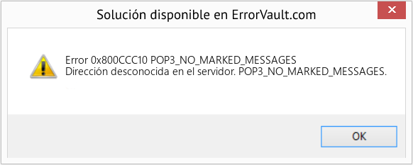 Descargar la herramienta de reparación de errores <?php echo $number; ?> (POP3_NO_MARKED_MESSAGES) Fix POP3_NO_MARKED_MESSAGES (Error Code 0x800CCC10)