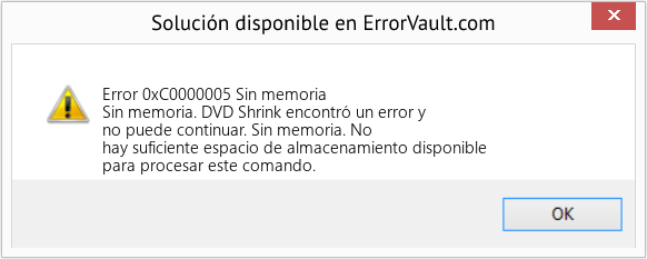 Fix Sin memoria (Error Code 0xC0000005)