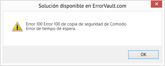 Fix Error 100 de copia de seguridad de Comodo (Error Code 100)