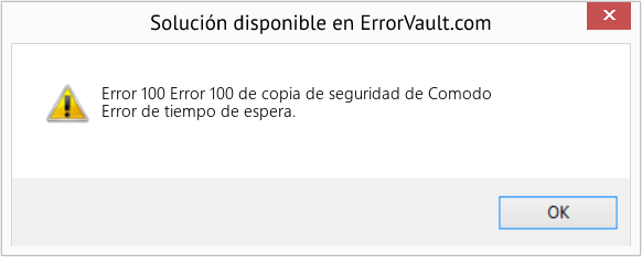 Descargar la herramienta de reparación de errores <?php echo $number; ?> (Error 100 de copia de seguridad de Comodo) Fix Error 100 de copia de seguridad de Comodo (Error Code 100)
