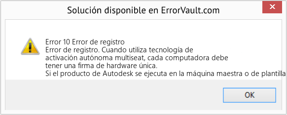 Fix Error de registro (Error Code 10)