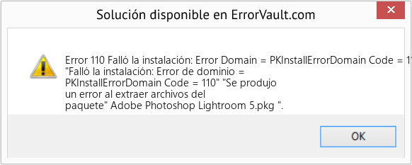 Fix Falló la instalación: Error Domain = PKInstallErrorDomain Code = 110 Se produjo un error al extraer archivos del package.pkg (Error Code 110)