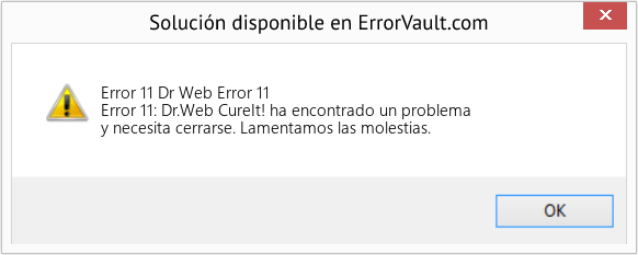 Fix Dr Web Error 11 (Error Code 11)