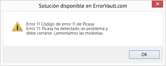 Fix Código de error 11 de Picasa (Error Code 11)