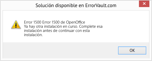 Fix Error 1500 de OpenOffice (Error Code 1500)