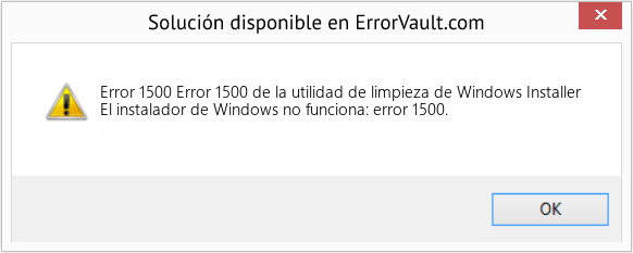 Descargar la herramienta de reparación de errores <?php echo $number; ?> (Error 1500 de la utilidad de limpieza de Windows Installer) Fix Error 1500 de la utilidad de limpieza de Windows Installer (Error Code 1500)