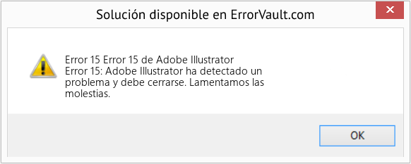 Descargar la herramienta de reparación de errores <?php echo $number; ?> (Error 15 de Adobe Illustrator) Fix Error 15 de Adobe Illustrator (Error Code 15)