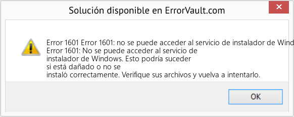 Fix Error 1601: no se puede acceder al servicio de instalador de Windows (Error Code 1601)