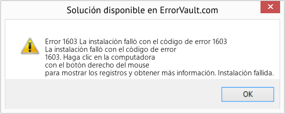 Fix La instalación falló con el código de error 1603 (Error Code 1603)