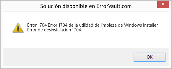 Fix Error 1704 de la utilidad de limpieza de Windows Installer (Error Code 1704)