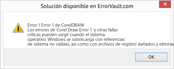 Fix Error 1 de CorelDRAW (Error Code 1)