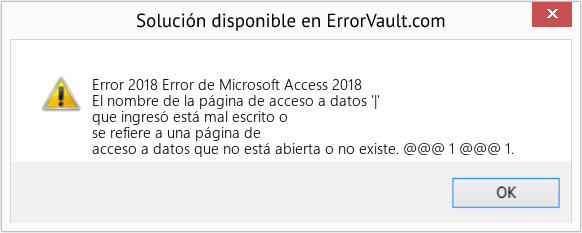 Fix Error de Microsoft Access 2018 (Error Code 2018)