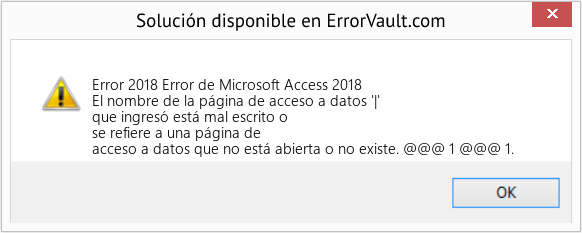 Descargar la herramienta de reparación de errores <?php echo $number; ?> (Error de Microsoft Access 2018) Fix Error de Microsoft Access 2018 (Error Code 2018)