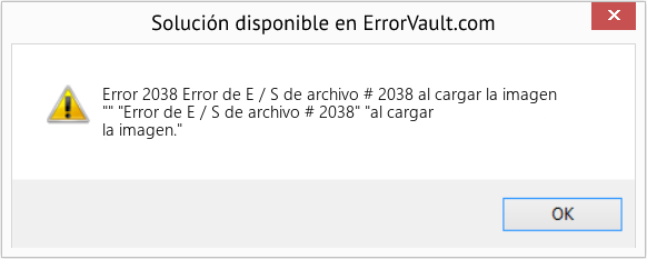 Fix Error de E / S de archivo # 2038 al cargar la imagen (Error Code 2038)