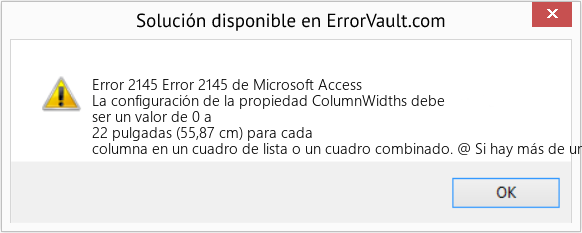 Descargar la herramienta de reparación de errores <?php echo $number; ?> (Error 2145 de Microsoft Access) Fix Error 2145 de Microsoft Access (Error Code 2145)