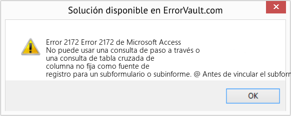 Fix Error 2172 de Microsoft Access (Error Code 2172)