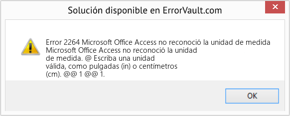 Fix Microsoft Office Access no reconoció la unidad de medida (Error Code 2264)