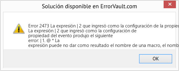 Fix La expresión | 2 que ingresó como la configuración de la propiedad del evento produjo el siguiente error: | 1 (Error Code 2473)