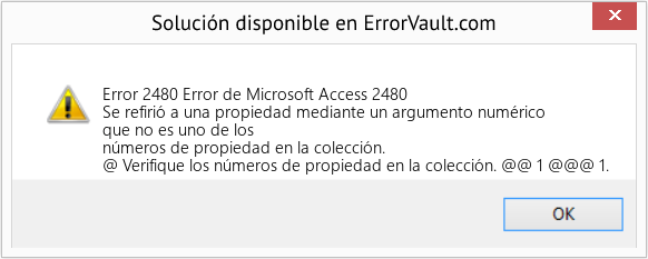 Fix Error de Microsoft Access 2480 (Error Code 2480)