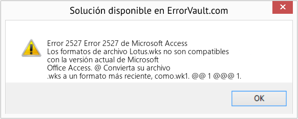 Fix Error 2527 de Microsoft Access (Error Code 2527)