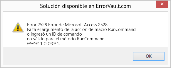 Fix Error de Microsoft Access 2528 (Error Code 2528)