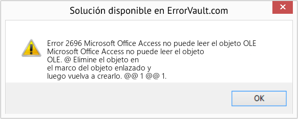 Fix Microsoft Office Access no puede leer el objeto OLE (Error Code 2696)