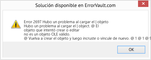 Fix Hubo un problema al cargar el | objeto (Error Code 2697)