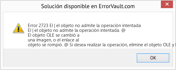 Fix El | el objeto no admite la operación intentada (Error Code 2723)