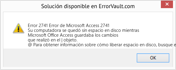 Fix Error de Microsoft Access 2741 (Error Code 2741)